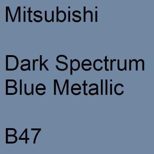 Mitsubishi, Dark Spectrum Blue Metallic, B47.